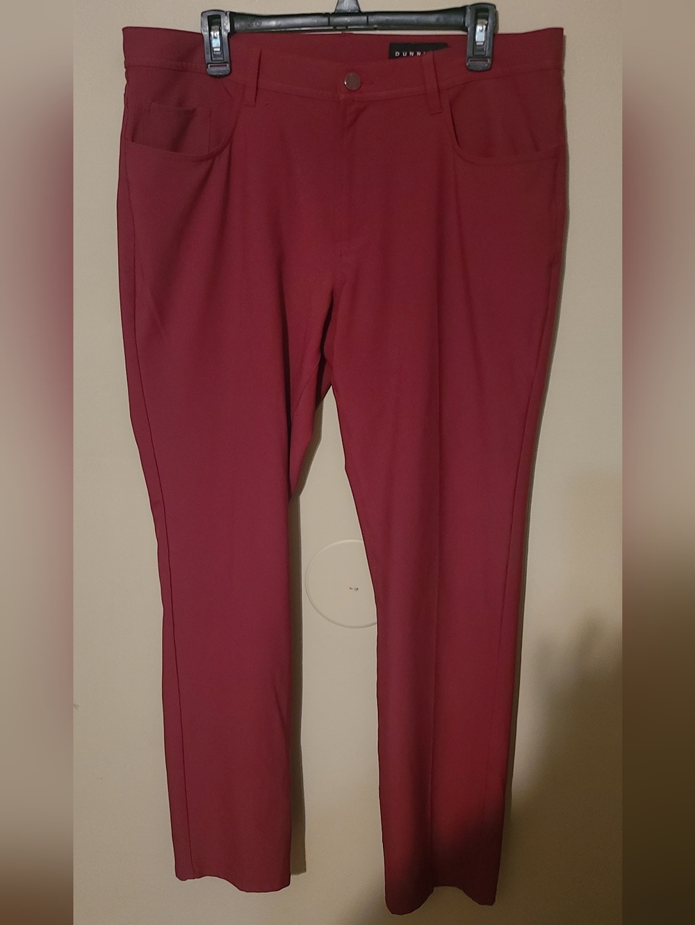 Dunning Golf Stretch Pull-On Slim Pants in Burgundy Size 35/32